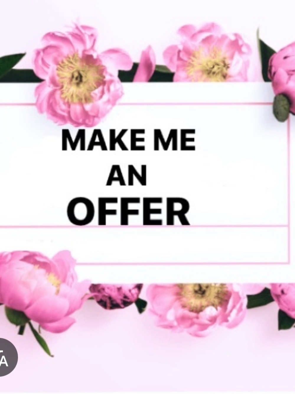 Make me an offer on any item in my closet.